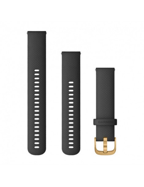 Ремінець Garmin Quick Release 20 мм Black Silicone (Gold)