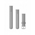 Ремінець Garmin Quick Release 18 мм Powder Gray Silicone (Stainless)