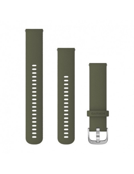 Ремінець Garmin Quick Release 20 мм Moss Green Silicone (Silver)