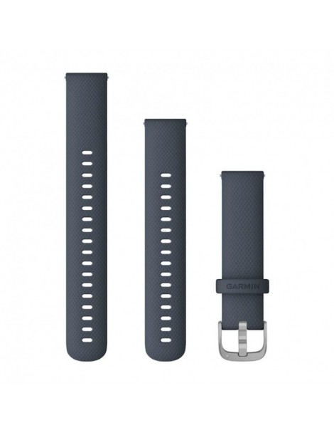 Ремінець Garmin Quick Release 18 мм Navy Silicone (Silver)