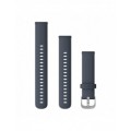 Ремінець Garmin Quick Release 18 мм Navy Silicone (Silver)