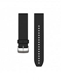 Ремінець Garmin QuickFit 22 мм Black Silicone (Silver Buckle)