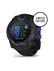 Garmin Instinct 3 AMOLED (50 мм) Чорний з ремінцем чорний/синя блискавка - смарт-годинник