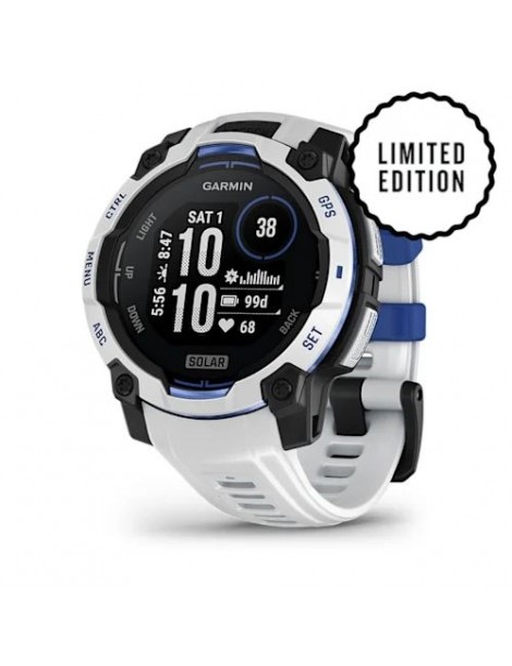 Garmin Instinct 3 Solar (45 мм) Білий камень з ремінцем білий камень/синя блискавка - смарт-годинник