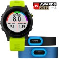 Garmin Forerunner 935 HRM Tri Bundle, чорні з жовтим ремінцем