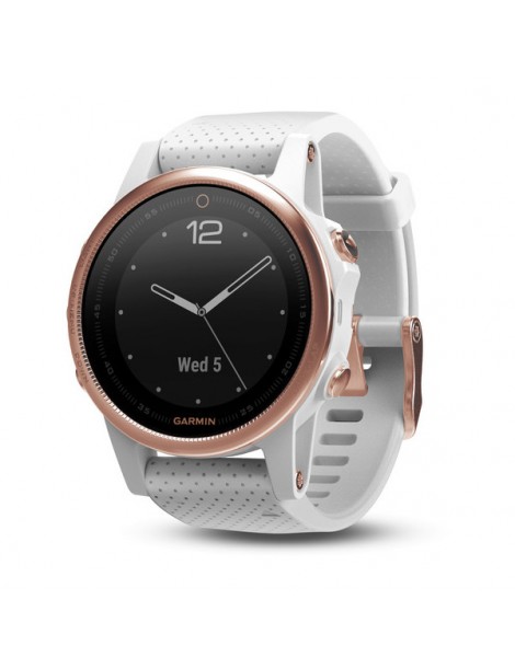 Garmin fenix 5S Rose Goldtone Sapphire з білим ремінцем