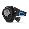 Garmin fenix 5 Sapphire чорні з чорним ремінцем та кардіодатчиком HRM-Tri