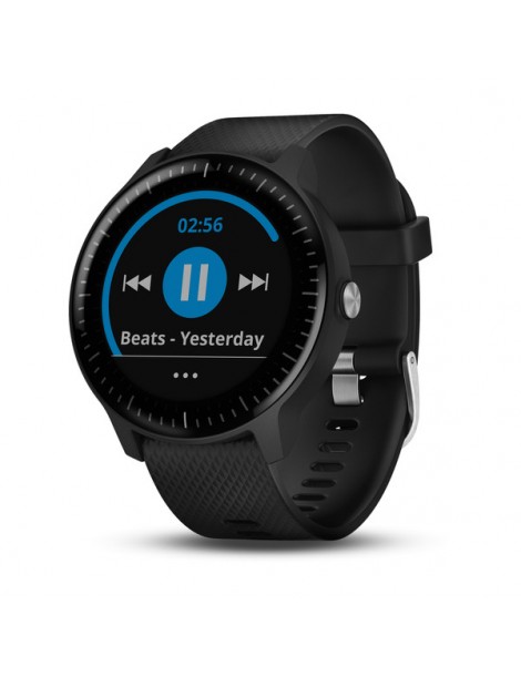 Garmin VIVOACTIVE 3 MUSIC чорні, із чорним силіконовим ремінцем