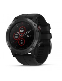 Garmin FENIX 5X PLUS SAPPHIRE чорні з чорним ремінцем