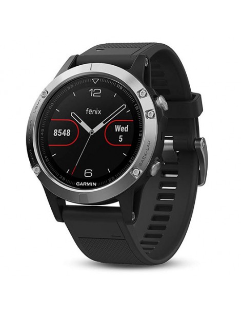 Garmin fenix 5 - Silver з чорним ремінцем