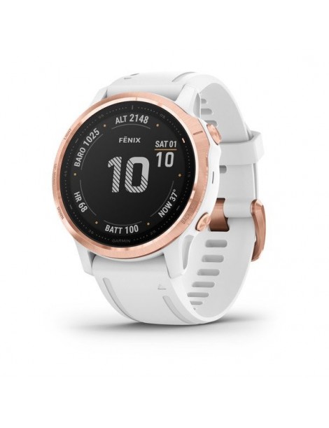 Garmin fenix 6S PRO - Rose Gold-tone with White Band