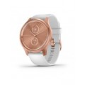 Garmin vivomove Style, рожеве золото з білим силіконовим ремінцем