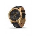 Garmin vivomove Luxe, Pure Gold-Black, Leather