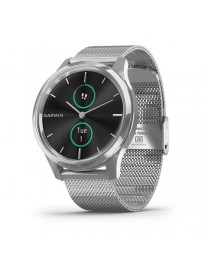 Garmin vivomove Luxe, Premium, Silver-Black, Milanese