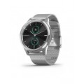 Garmin vivomove Luxe, Premium, Silver-Black, Milanese