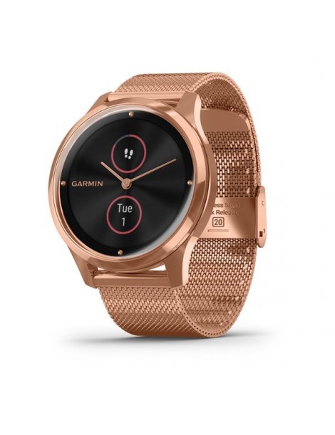 Garmin vivomove Luxe, Rose Gold-Black, Milanese