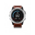 Портативний навігатор Garmin fenix® 3, Sapphire, Silver with Leather Band