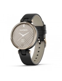 Garmin Lily - Cream Gold Bezel with Black Case and Italian Leather Band