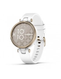 Garmin Lily - Cream Gold Bezel with White Case and Silicone Band