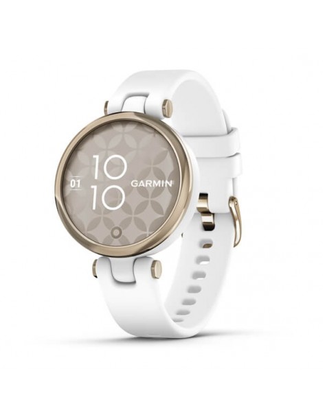 Garmin Lily - Cream Gold Bezel with White Case and Silicone Band