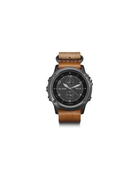 Garmin fenix 3 Sapphire - Gray with leather and nylon straps