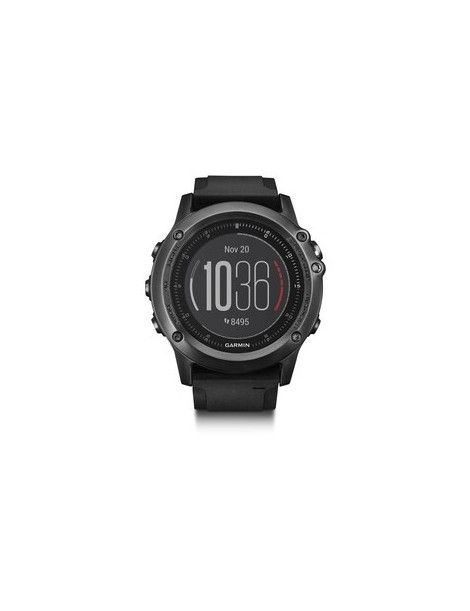 Garmin fenix 3 Sapphire HR – Gray with black silicone band