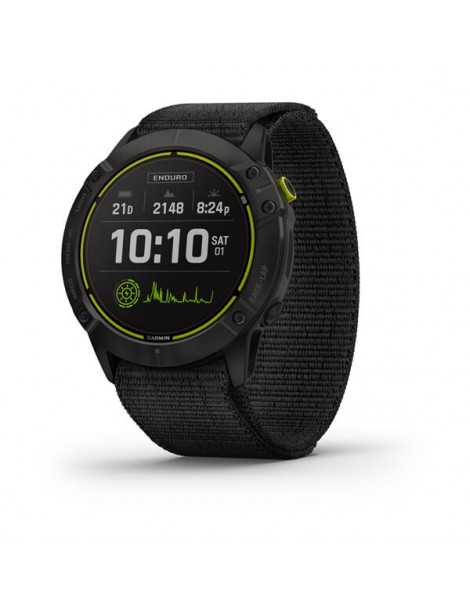 Garmin Enduro Carbon Gray DLC Titanium with Black UltraFit Nylon Strap