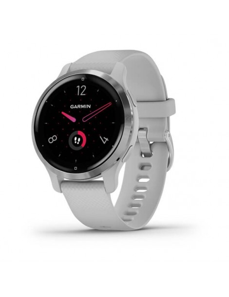 Venu 2S Silver Bezel with Mist Gray Case and Silicone Band