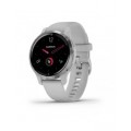 Venu 2S Silver Bezel with Mist Gray Case and Silicone Band