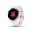 Venu 2S Rose Gold Bezel with White Case and Silicone Band