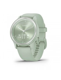 Garmin vivomove Sport Cool Mint Case and Silicone Band with Silver Accents