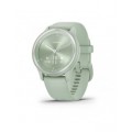 Garmin vivomove Sport Cool Mint Case and Silicone Band with Silver Accents