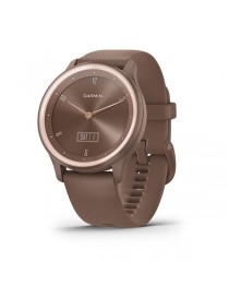 Garmin vivomove Sport Cocoa Case and Silicone Band with Peach Gold Accents