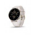 Garmin Venu 2 Plus Cream Gold Stainless Steel Bezel, Ivory Case and Silicone Band