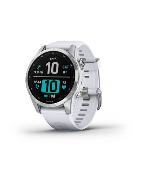 Garmin fenix 7S Silver with Whitestone Band