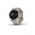 Garmin fenix 7S Sapphire Solar Cream Gold Titanium with Light Sand Band