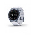 Garmin fenix 7 Sapphire Solar Mineral Blue DLC Titanium with Whitestone Band