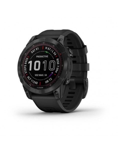 Garmin fenix 7 Sapphire Solar Black DLC Titanium with Black Band