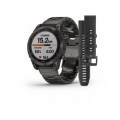 Garmin fenix 7 Sapphire Solar Carbon Gray DLC Titanium with Titanium Band (includes black silicone band)