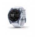 Garmin fenix 7X Sapphire Solar Mineral Blue DLC Titanium with Whitestone Band