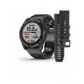 Garmin fenix 7X Sapphire Solar Carbon Gray DLC Titanium with Titanium Band (includes black silicone band)