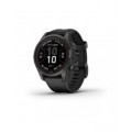 Garmin fenix 7S Pro Sapphire Solar - Carbon Gray DLC Titanium with Black Band