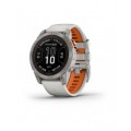 Garmin fenix 7 Pro Sapphire Solar - Titanium with Fog Gray/Ember Orange Band