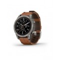 Garmin fenix 7 Pro Sapphire Solar - Titanium with Chestnut Leather Band