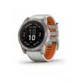 Garmin fenix 7X Pro Sapphire Solar - Titanium with Fog Gray/Ember Orange Band