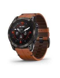 Garmin epix Pro (Gen 2) – Sapphire - 51 mm - Gray DLC Titanium with Chestnut Leather Band