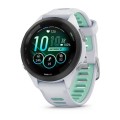 Garmin Forerunner 265S - Black Bezel with Whitestone Case and Whitestone/Neo Tropic Silicone Band