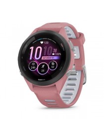 Garmin Forerunner 265S - Black Bezel with Light Pink Case and Light Pink/Whitestone Silicone Band