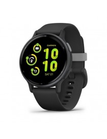 Garmin vivoactive 5 - Slate Aluminum Bezel with Black Case and Silicone Band