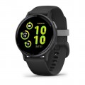 Garmin vivoactive 5 - Slate Aluminum Bezel with Black Case and Silicone Band